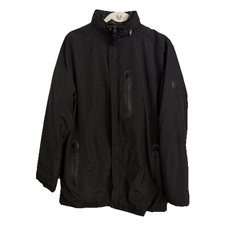 Tumi T-Tech 3-in-1 Systems Jacket Mens M Black Puffer Liner Waterproof Hooded